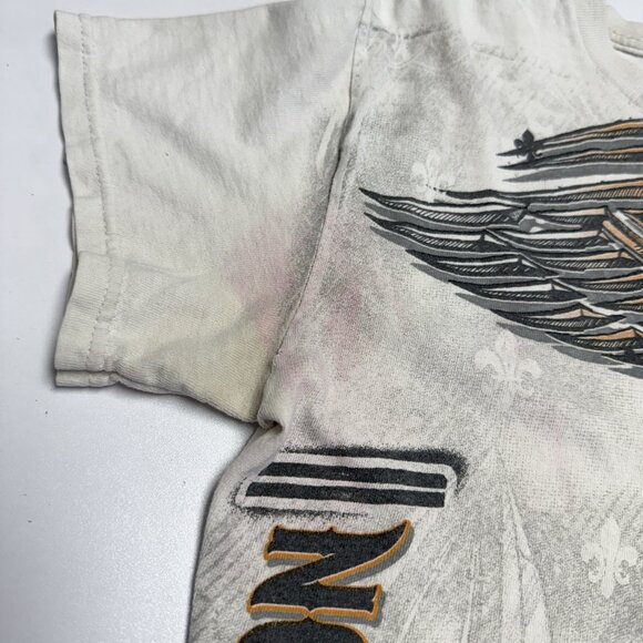 Y2K Style Grunge Cross Shirt Mens Small White Short Sleeve - Picture 3 of 16